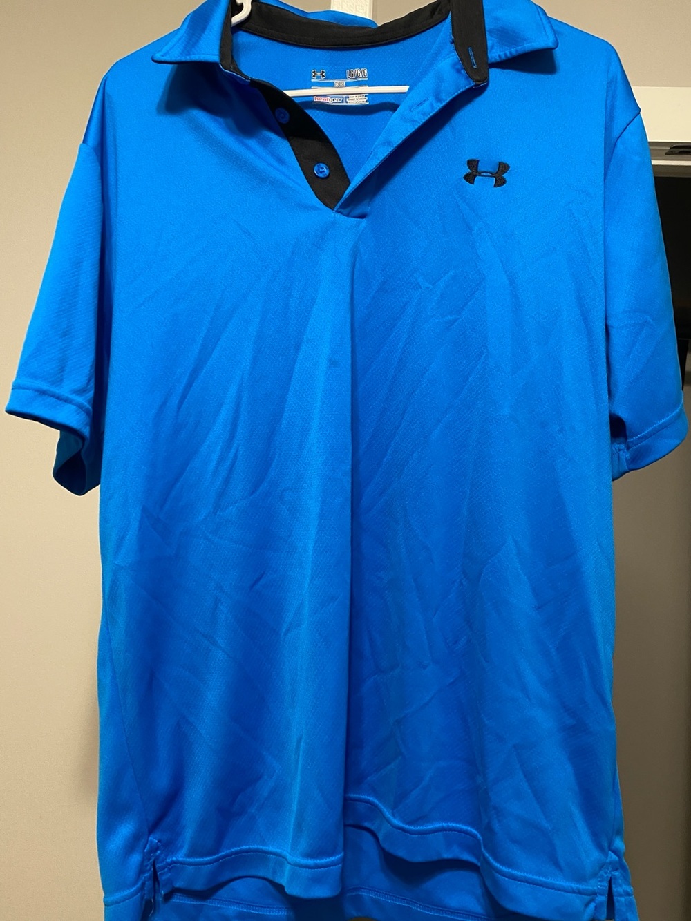 Under Armour Men’s Bright Blue Polo with Black Trim